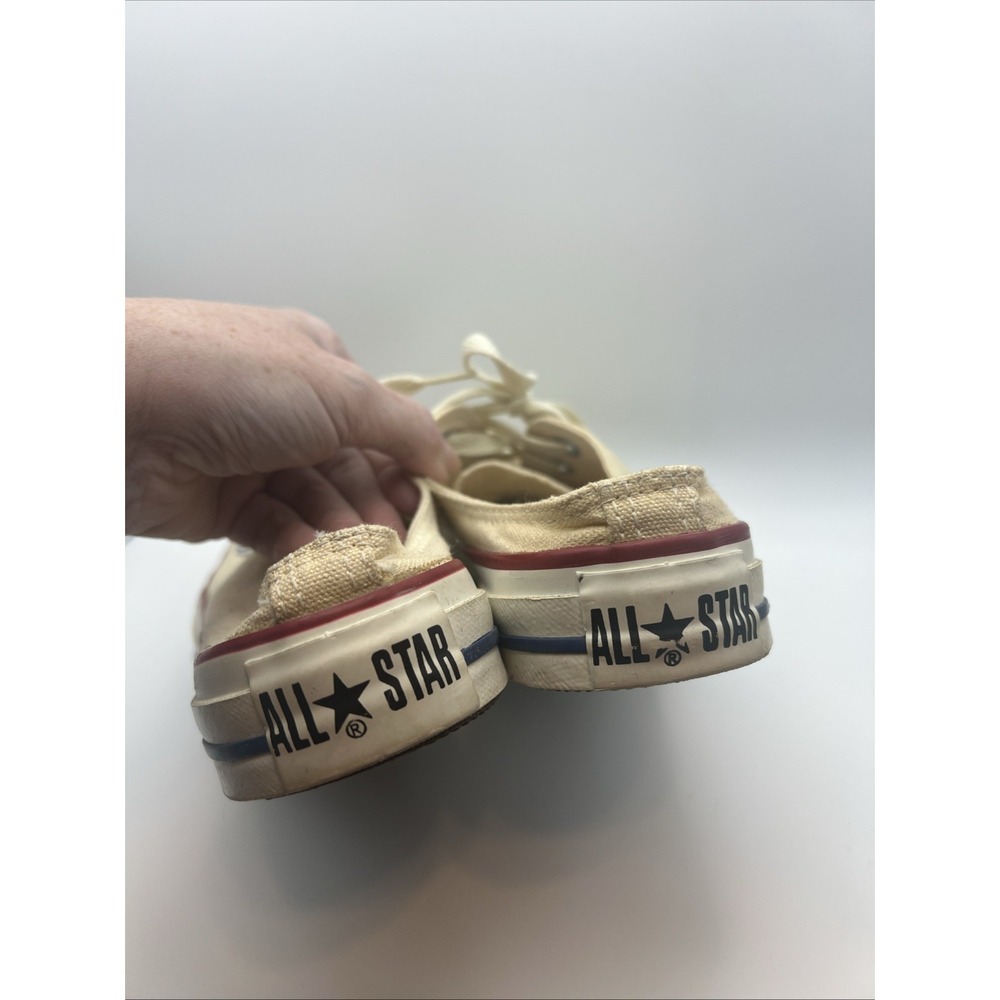 VTG Converse ALL☆Star Mule w/Laces Cream/White 1H672 US: Men's 5/Women's 7 EUC - Picture 5 of 11
